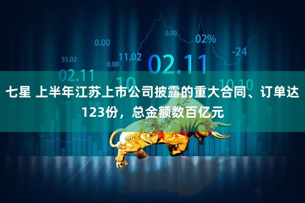 七星 上半年江苏上市公司披露的重大合同、订单达123份，总金额数百亿元