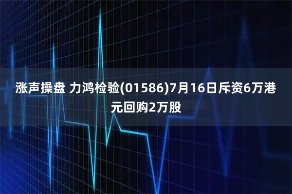 涨声操盘 力鸿检验(01586)7月16日斥资6万港元回购2万股